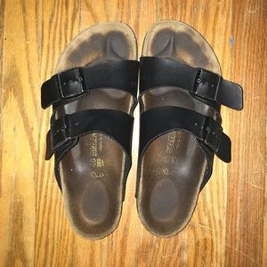 Size 40 black Birkenstocks